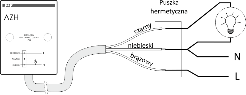 Automat zmierzchowy AZH 12 V schemat